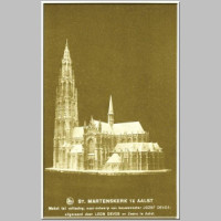 Maquette van de Sint Martinuskerk, blog.seniorennet.be. De grote toren is er nooit gekomen..jpg